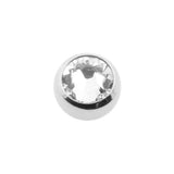 Surgical Steel Threaded Ball With Extra Large Crystal Clear