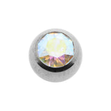 Titanium Jewelled Threaded Ball Crystal AB