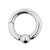 Surgical Steel Ball Closure Click Ring Silver