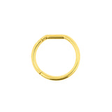 Surgical Steel Click Ring - Bar Gold