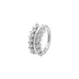 Nikkelvrij Stalen Navel Clicker - Zirkonia Vine - Zilver