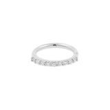 18 Karat White Gold Nose Click Ring With Diamonds
