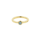 18 Karat Gold Nose Click Ring With Diamond