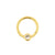 Surgical Steel Jewelled Smile Click Ring Gold