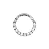 Chirurgisch Stalen Zirkonia Ring Zilver