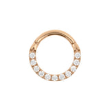 Chirurgisch Stalen Zirkonia Ring Rose Goud