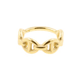 Nickelfreier Edelstahl-Click-Ring - Kette Gold