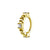 Nickel-Free Stainless Steel Click Ring - Zirconia Chain Gold