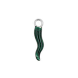 Nikkelvrij Stalen Click Ring Bedel - Pepper Zilver