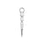 Nickel-Free Stainless Steel Click Ring Charm - Pendulum Silver