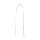 Chirurgisch Stalen Oor Threader Opaal Bal White Opal