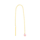 Surgical Steel Ear Threader Opal Ball Pink Opal