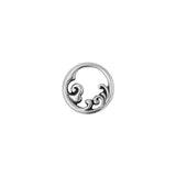 Nikkelvrij Stalen Click Ring Bedel - Leafy Vine - Zilver