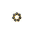Nickel-Free Stainless Steel Click Ring Charm - Zirconia Donut - Gold