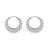 Nikkelvrij Stalen Click Hoop Oorbellen - Dotted Moon Zilver