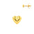 Surgical Steel Heart Shaped Ear Studs Gold
