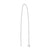 Surgical Steel Ear Threader - Zirconia Silver