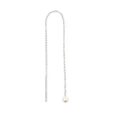Chirurgisch Stalen Oor Threader - Pearl Zilver