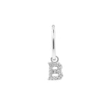 925 Zilver Alfabet Letter Oorbel - B Zilver