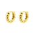 925 Silver Ear Hoops - Bubbles - Gold