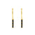 925 Silver Ear Hoops - Zirkonia Bar Gold