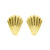925 Zilver Oorclickers - Shell Goud