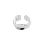 925 Silber-Ohrklemme - Organisch - Silber