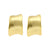 925 Silver Ear Studs - Bangle Matte Organic - Gold