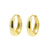 925 Silver Ear Hoops - Droplet - Gold