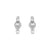 925 Silver 925 Silver Ear Hoops - Zirconia Heart Silver