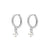 925 Silver 925 Silver Ear Hoops - Pearl Dangle Silver