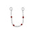 Surgical Steel Piercing Chain - Enamel Dark Red