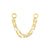 Surgical Steel Piercing Chain - Enamel Double Gold