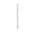 Surgical Steel Click Ring Box Chain with Pear-Shaped Cubic Zirconia - Single - Silver