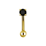 Titanium Zirkonia Rook Piercing Goud