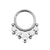 Titanium Zirconia Cluster Click Ring Clear