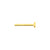 Titanium Labret Stud 2,5 mm Disc - Gold