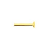 Titanium Labret Stecker 2,5 mm Platte - Gold