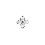 Nikkelvrij Stalen Premium Zirkonia Quatrefoil Zilver