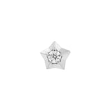 Nikkelvrij Staal Threadless Top Met Zirkonia - Ster Zilver