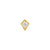 Nickel-Free Stainless Steel Threadless Top With Zirconia - Kite Gold