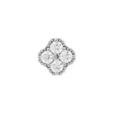Nickel-Free Stainless Steel Threadless Top With Zirconia - Quad Silver