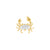 Nickel-Free Stainless Steel Threadless Top With Zirconia - Crab Gold