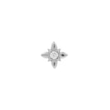 Nikkelvrij Staal Threadless Top Met Zirkonia - Ster Zilver