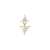 Nikkelvrij Staal - Zirkonia Triangle Dangle - Goud