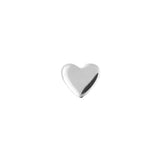 Titanium Threadless Top - Heart Silver