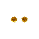 18 Karaats Gouden Oorknopjes Met Citrine