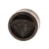 Wood Diamond Plugs - Sono Dark Brown