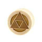 Wood Triforce Plugs - Crocodile Light Brown