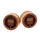 Wood Popsicle Plugs - Sawo Red Brown